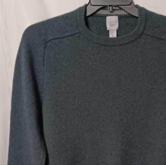 GIASONE Blue Merino Wool/ Cashmere Crew Neck Sweater.M - Picture 3 of 12